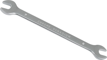 00358 Double open end spanner   8x  9mm*(CrV)_satin