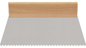 10229-W Шпатель фасадный зубчатый нержавеющий 250мм_деревянная ручка