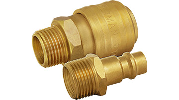 32031-W Quick coupler & connector 3/8"_male thread_brass