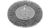 55605 Wheel brush with shaft 100mm_(S)-crimped wire