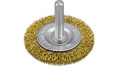55611 Wheel brush with shaft   50mm_(BS)-crimped wire