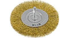 55615 Wheel brush with shaft 100mm_(BS)-crimped wire